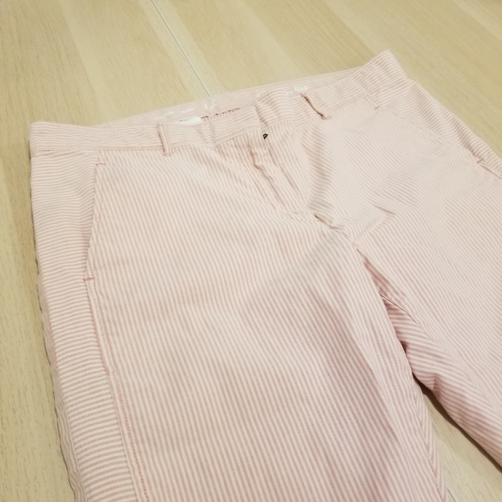 KHAKIS BY GAP PINSTRIPED ANKLE SKINNY MINI PANTS